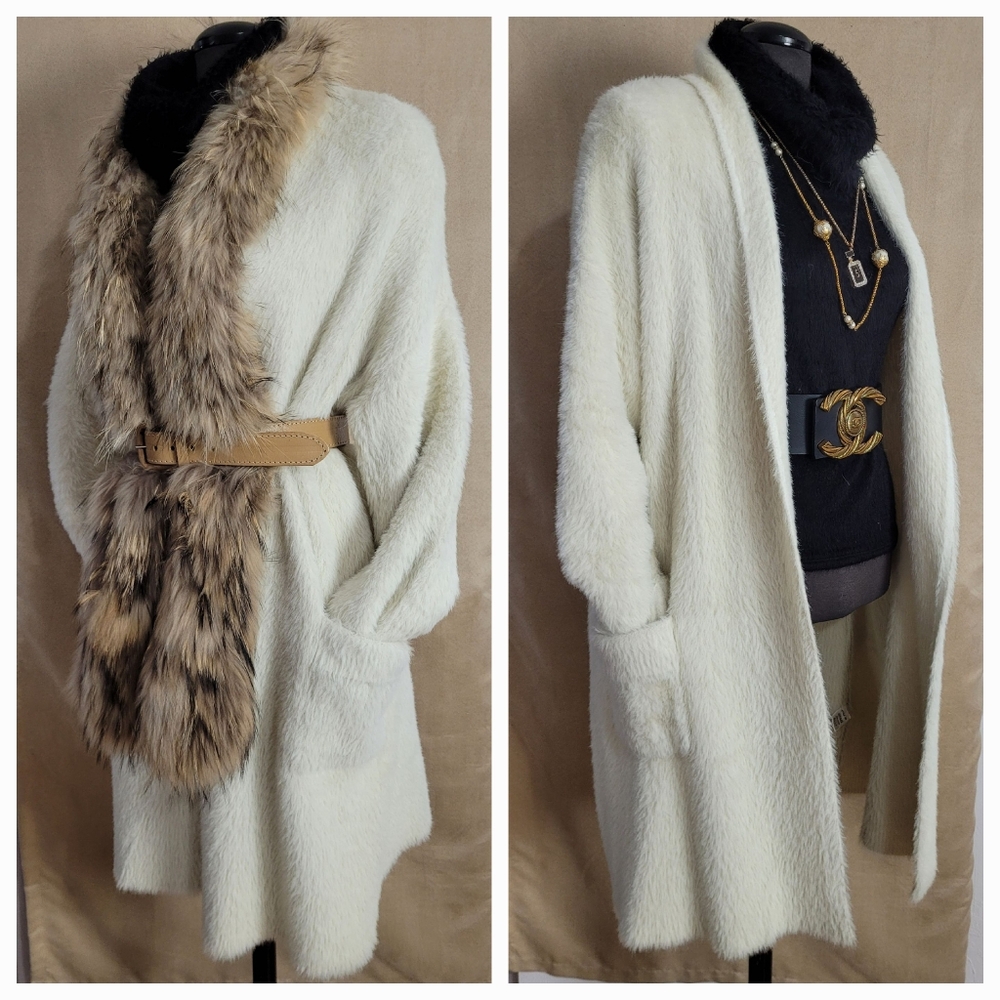 MINK Sweater Coat / M / L